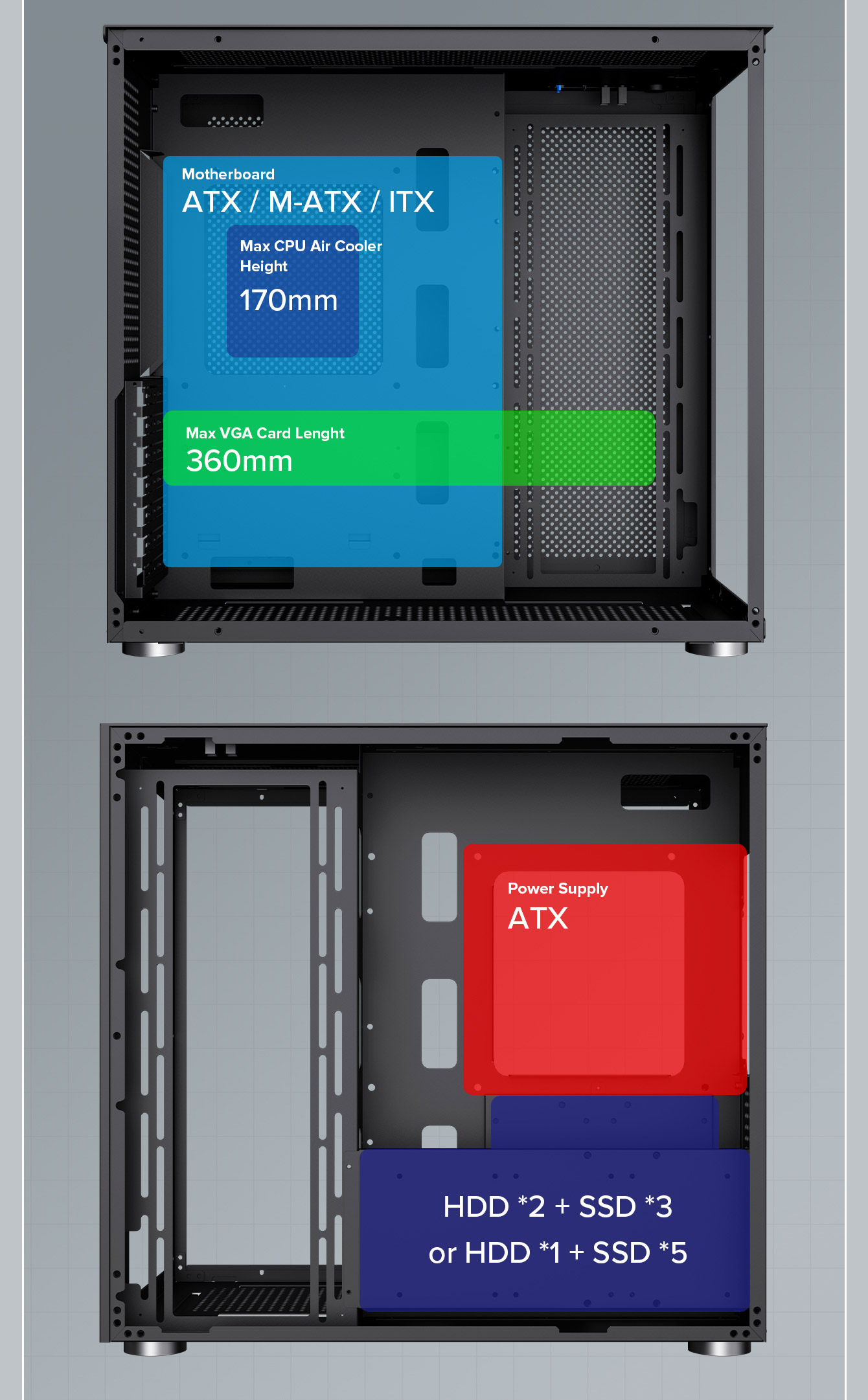 Gamemax Infinity BK Black USB3.0 /Type C Tempered Glass ATX Mid Tower ...